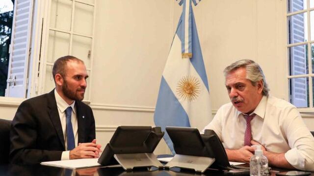 El ministro de Economía, Martín Guzmán, y el presidente Alberto Fernández. (Presidencia)