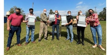 El Soberbio: se hizo entrega de Luminaria LED. Energía de Misiones