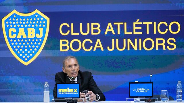 Miguel Ángel Russo suspendió la conferencia de prensa tras el empate de Boca ante Racing, al quedarse sin voz (AP Foto/Gustavo Garello)