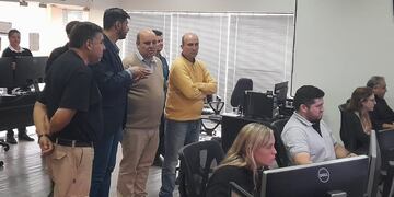 El intendente electo de Esperanza visitó el Centro de Monitoreo de Rafaela