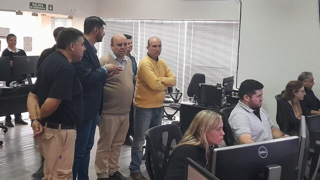 El intendente electo de Esperanza visitó el Centro de Monitoreo de Rafaela