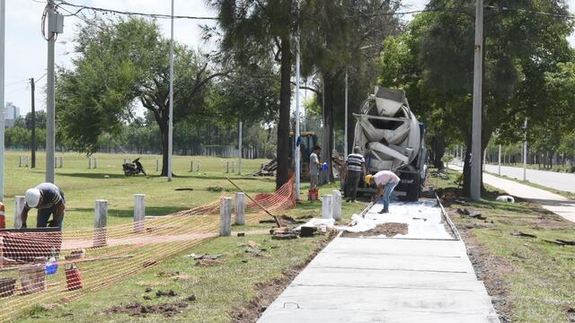 Avanza la "duplicación de carril" de la ciclovía de Estanislao del Campo