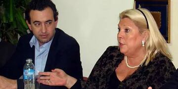 Pablo Javkin y Elisa Carrió, cuando compartían partido