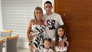 Ángel Di María y su familia