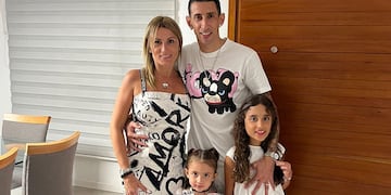 Ángel Di María y su familia