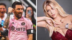 "Wanda" y "Messi" votando en Rosario.