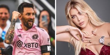 "Wanda" y "Messi" votando en Rosario.