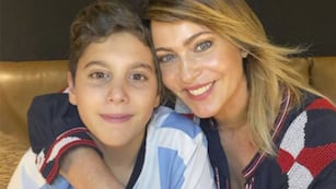 Karina Mazzocco y su hijo Malek
