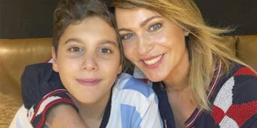 Karina Mazzocco y su hijo Malek