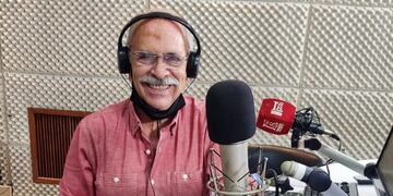 Jorge Solís, popular locutor jujeño de larga trayectoria en radio y televisión.