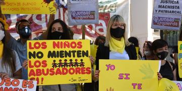 La marcha se enmarcó en las actividades por el Día Mundial para la Prevención del Abuso Infantil. / Diario Huarpe