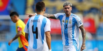 Rodrigo De Paul y Montiel, piezas claves en el elenco de Scaloni. / Gentileza.