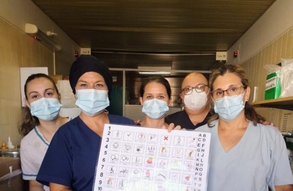 El Hospital de Alvear colocó tableros con pictogramas para comunicarse con los pacientes que están con respirador