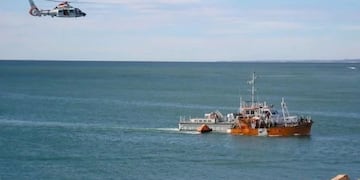 El barco del marinero desaparecido en Puerto Madryn.