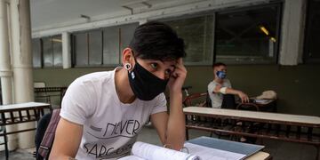 Para el SUTE en Mendoza las escuelas no están en condiciones de empezar las calses presenciales. Ignacio Blanco/Los Andes
Ultimos días de clases y exámenes para alumnos que quieren hacerlo en forma presencial.   
Alumno de 5 ano Pablo Mignani
Foto: Ignacio Blanco / Los Andes