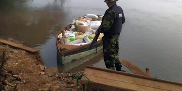 El Soberbio: incautaron trece toneladas de soja de contrabando.