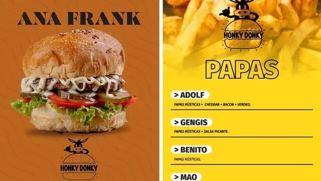 Escándalo y repudio: las hamburguesas "Ana Frank" y las papas "Adolf" o "Benito" que se venden en Rafaela