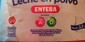 Recomendaron el retiro preventivo de la leche en polvo Reina del Prado.
