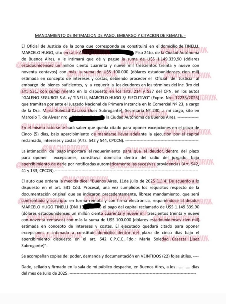 Marcelo Tinelli se habría complicado ante la Justicia.