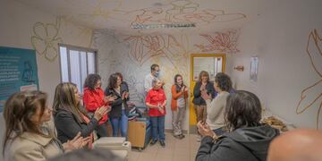 Inauguraron un mural en el Banco de Sangre del hospital Regional Ushuaia