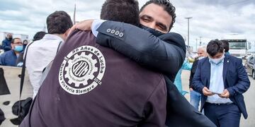 Vuoto, De Pedro, Meoni y el Secretario General de la UOM Caló visitaron la fábrica.