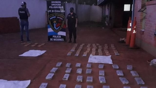 Mado: la Policía de la provincia secuestró 83 panes de marihuana