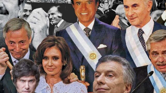 Algunos de los presidentes de la historia argentina.