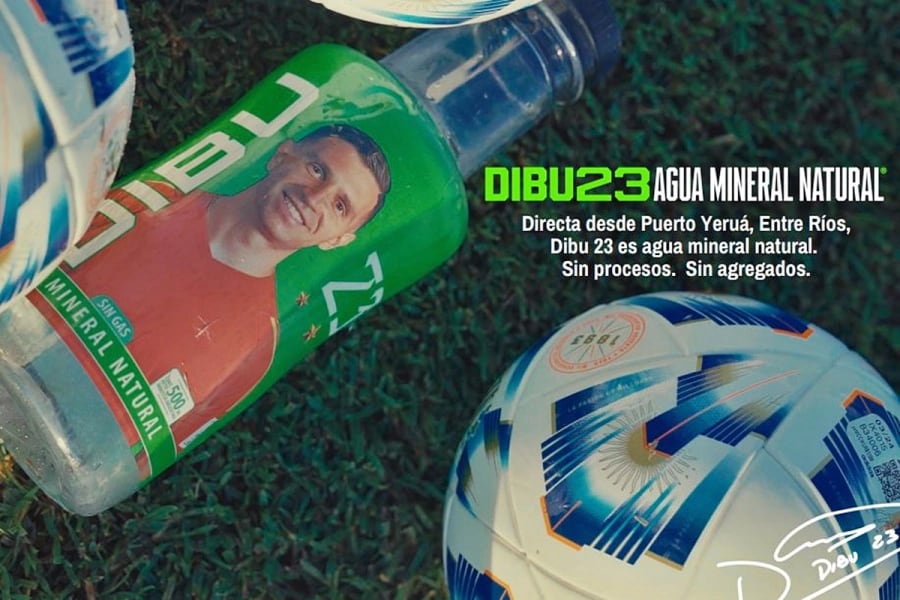 Dibu Martínez lanzó “Dibu 23”, su propia marca de agua mineral en Concordia
