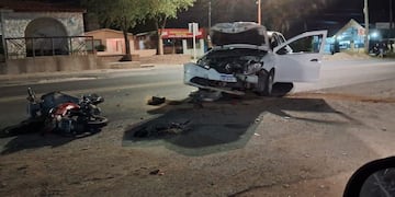 Una motociclista resultó herida tras un choque en la Ruta 38. Gentileza: Grupo Alvaraz