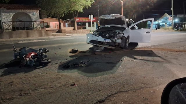 Una motociclista resultó herida tras un choque en la Ruta 38. Gentileza: Grupo Alvaraz