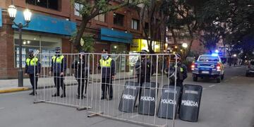 Controles en el microcentro tucumano.