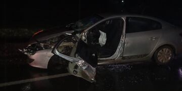 Chocaron un auto y un camión en Urioste y Ruta 3