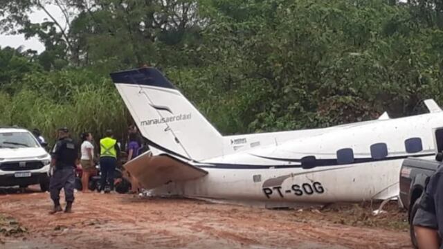 El avión que se estrelló en Brasil.