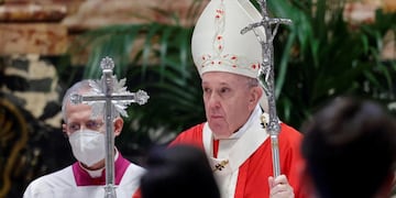 El Vaticano. El papa Francisco celebró este domingo la misa del Domingo de Ramos. (AP)
