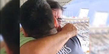 El emotivo video de un encuentro familiar en medio del estadio Kempes.