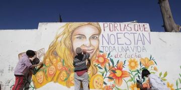 El mural que inmortaliza a Johana Galdeano.