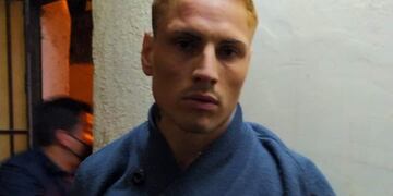 El doble homicida prófugo, al momento de ser atrapado en Río Cuarto.