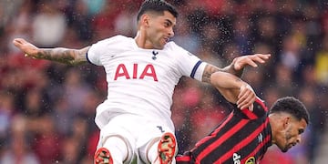 Romero en el partido por la tercera fecha de la Premier League.