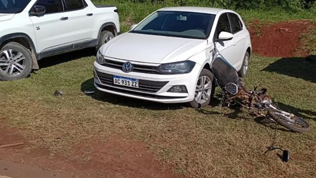 Motociclista herido tras accidente en Puerto Iguazú.