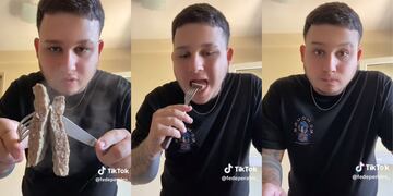 Se animó al desafío viral de hamburguesa hervida