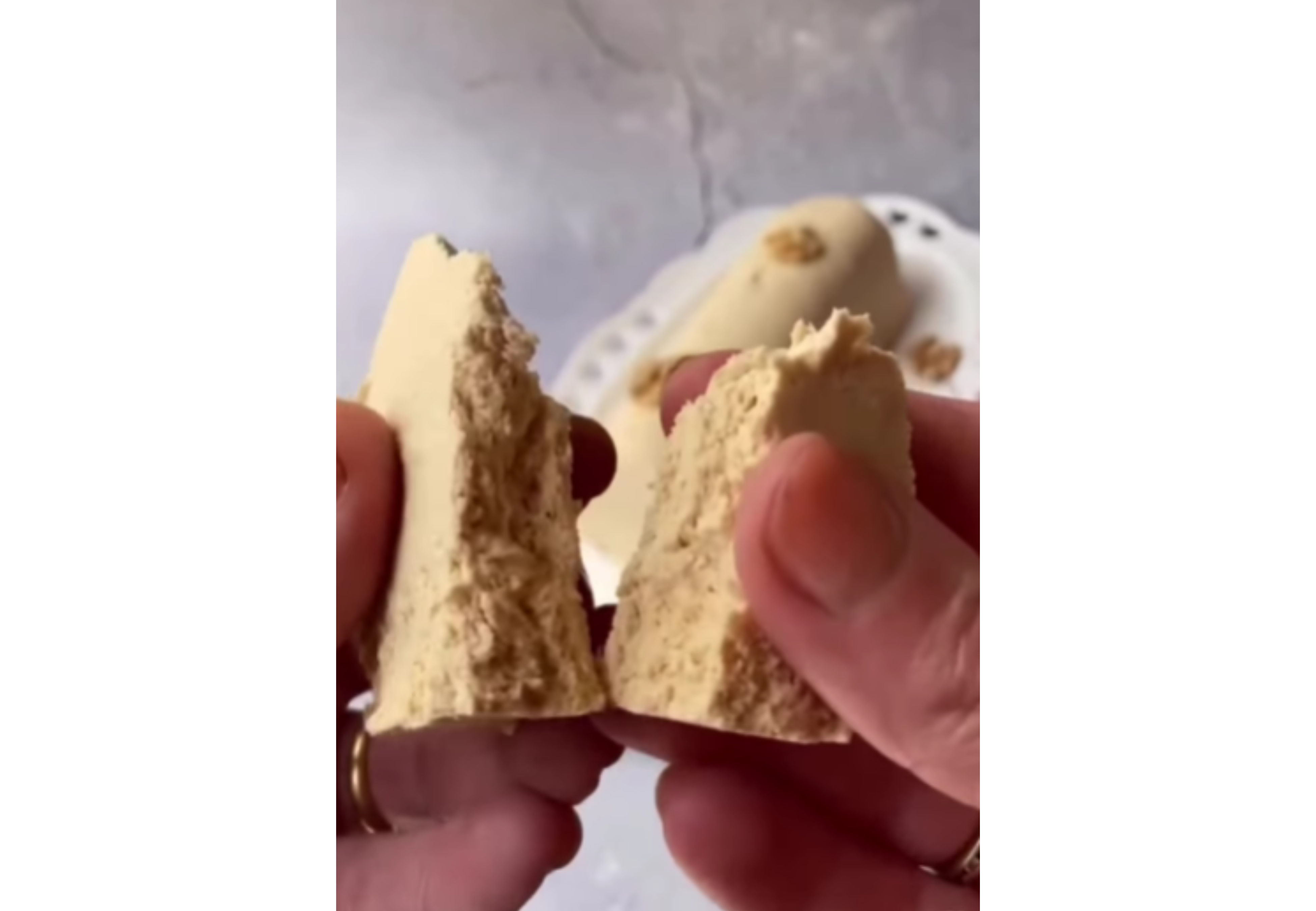 La textura del mantecol casero.