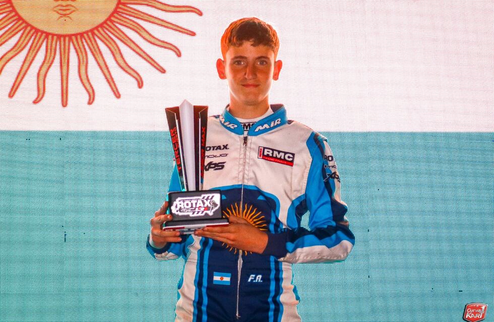 Fausto Arnaudo “voló” en el Sudamericano Rotax 2023 en Perú y se subió al podio