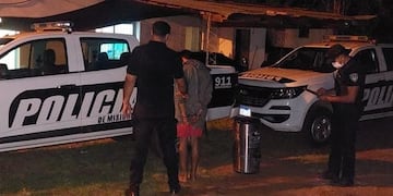 Fue detenido acusado de robar un secarropa y ocultarse entre las malezas en Mártires.