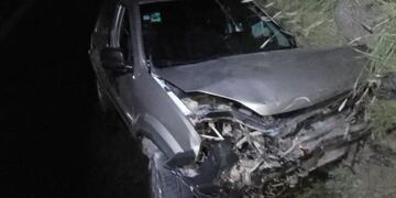 La Ford Ecosport quedó totalmente destrozada, aunque afortunadamente sus dos ocupantes están fuera de peligro.