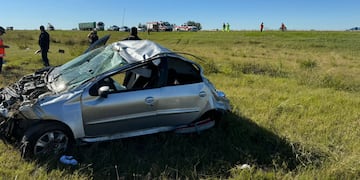 El siniestro ocurrido en la Autopista Córdoba-Rosario, con consecuencias fatales (Gentileza).