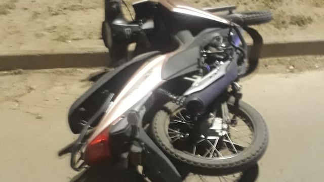 Motocicleta accidente Av. Marcelino Bernardi esq. Colón Arroyito