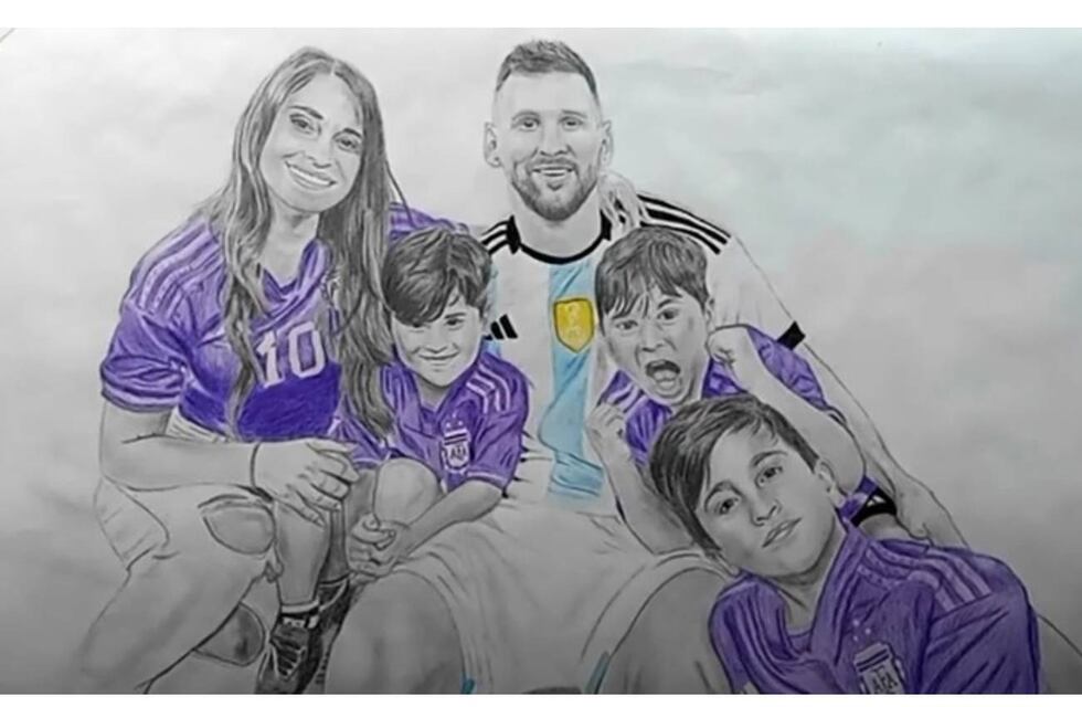 El cordobés Rafael Céliz y su sueño más grande: “Dibujé a Messi y me encantaría entregarle el retrato”