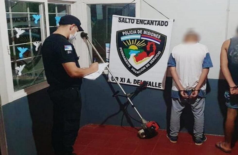 Dos individuos detenidos por el robo de una motoguadaña en Salto Encantado
