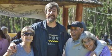 Angel Giano en un encuentro con jubilados.