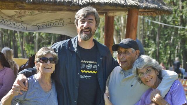 Angel Giano en un encuentro con jubilados.